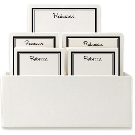 Santa Monica Notepad Set in White Holder